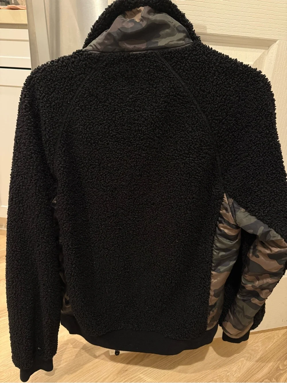Joe’s Jeans Black Sherpa Camo Jacket
